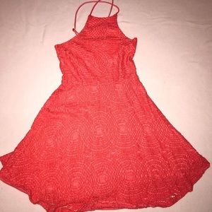Red adjustable dress